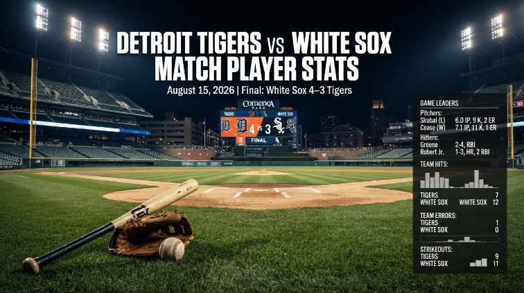 detroit tigers vs white sox match player stats