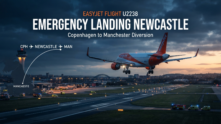 easyjet flight u2238 emergency landing newcastle