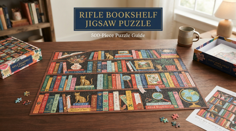 rifle bookshelf jigsaw puzzle